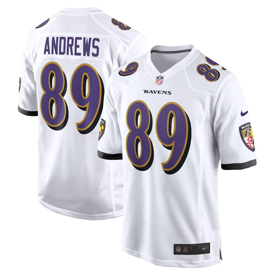 Men's Baltimore Ravens Mark Andrews White Jersey