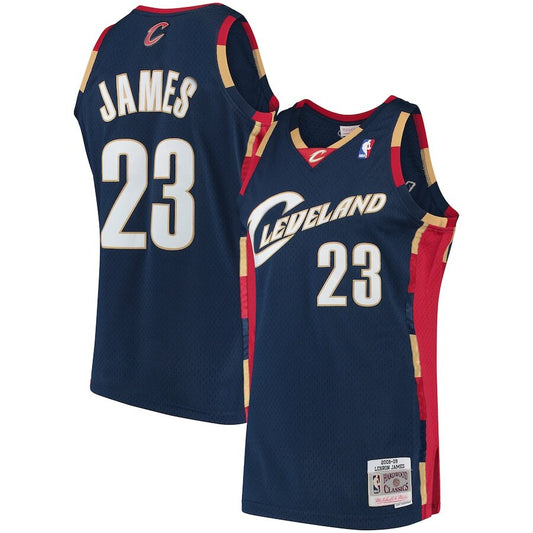 Men's Cleveland Cavaliers LeBron James Navy Jersey