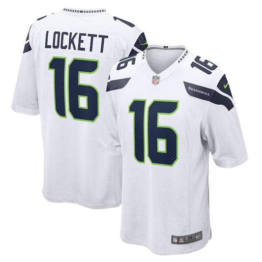 Men's Seattle Seahawks Tyler Lockett White Jersey