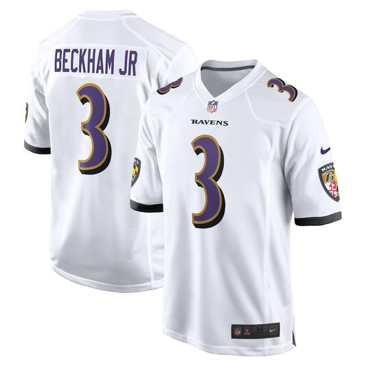 Men's Baltimore Ravens Odell Beckham Jr. White Jersey