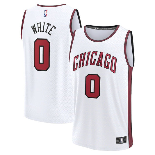 Men's Chicago Bulls Coby White White Jersey