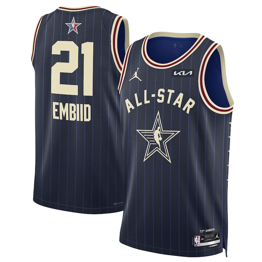 Men's Philadelphia 76ers Joel Embiid Navy Jersey