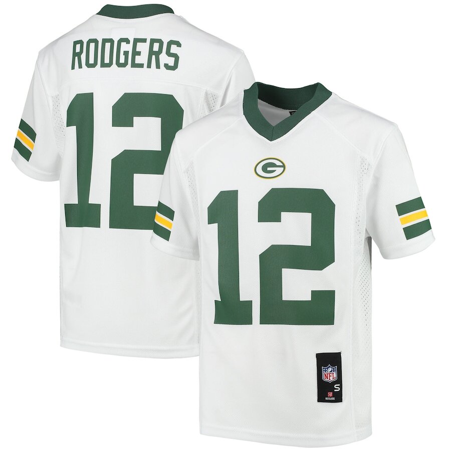 Men's Green Bay Packers Aaron Rodgers White Jersey