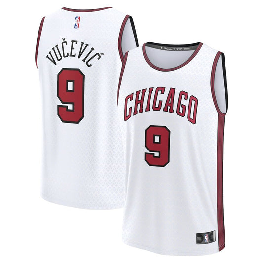 Men's Chicago Bulls Nikola Vucevic White Jersey