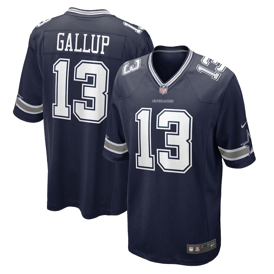 Men's Dallas Cowboys Michael Gallup Navy Jersey.