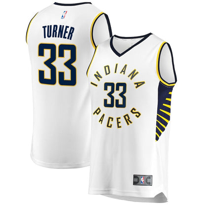 Men's Indiana Pacers Myles Turner White Jersey