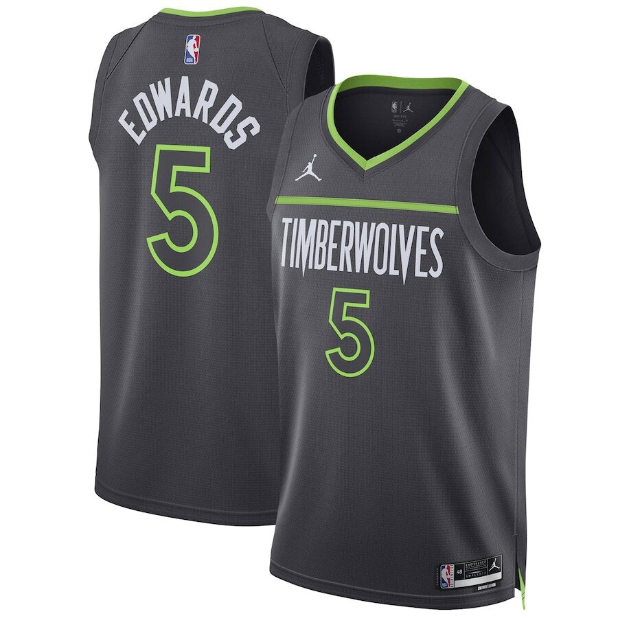 Men's Minnesota Timberwolves Anthony Edwards Charcoal Jersey