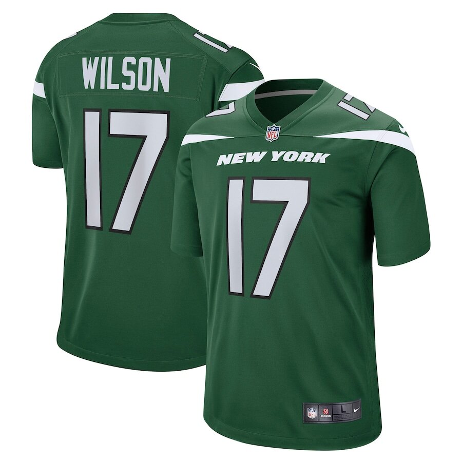 Men's New York Jets Garrett Wilson Green Jersey