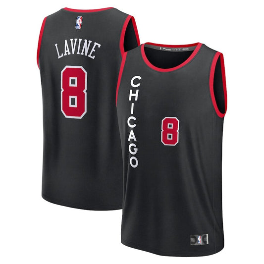 Men's Chicago Bulls Zach LaVine Black Jersey