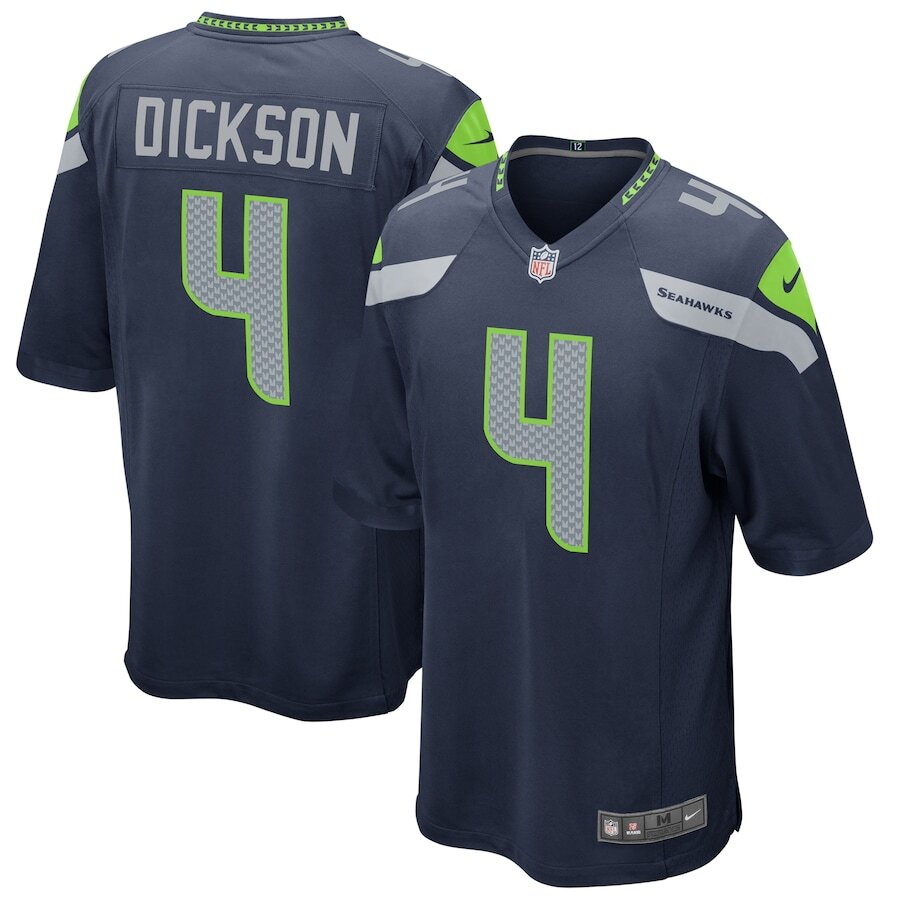 Men's Seattle Seahawks Michael Dickson Navy Jersey.