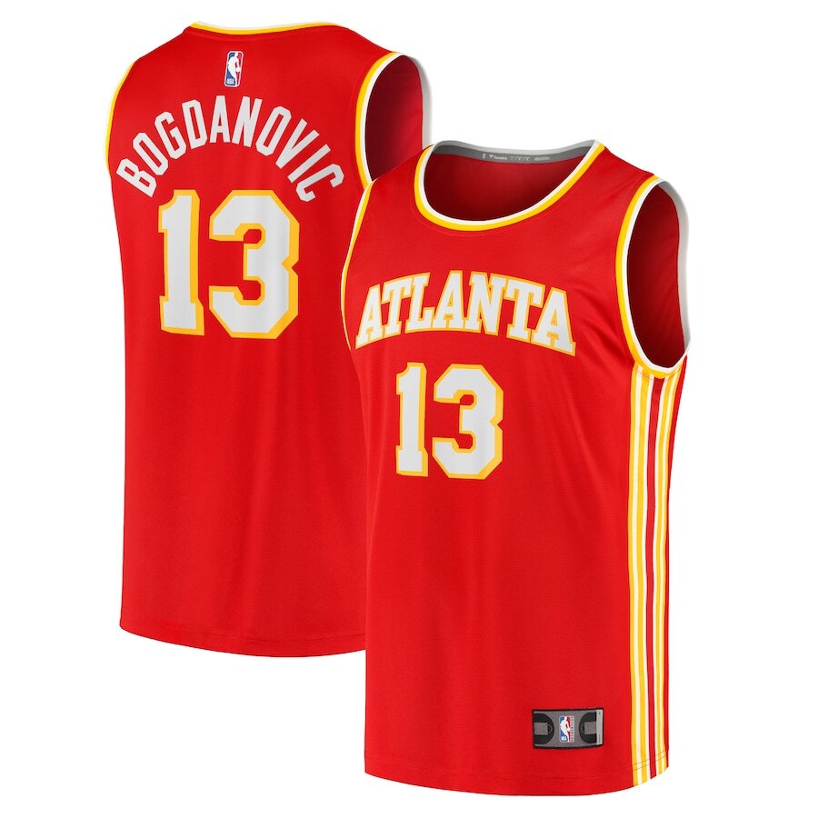 Men's Atlanta Hawks Bogdan Bogdanovic Red Jersey