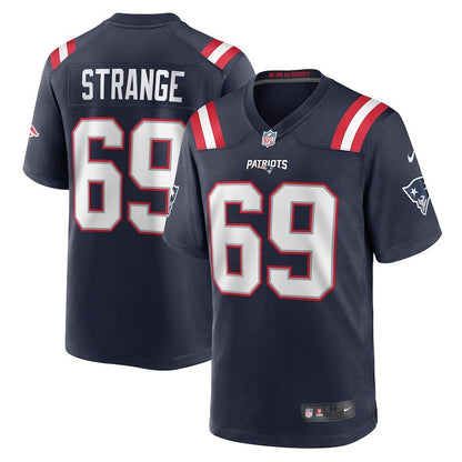 Men's New England Patriots Cole Strange Navy Jersey