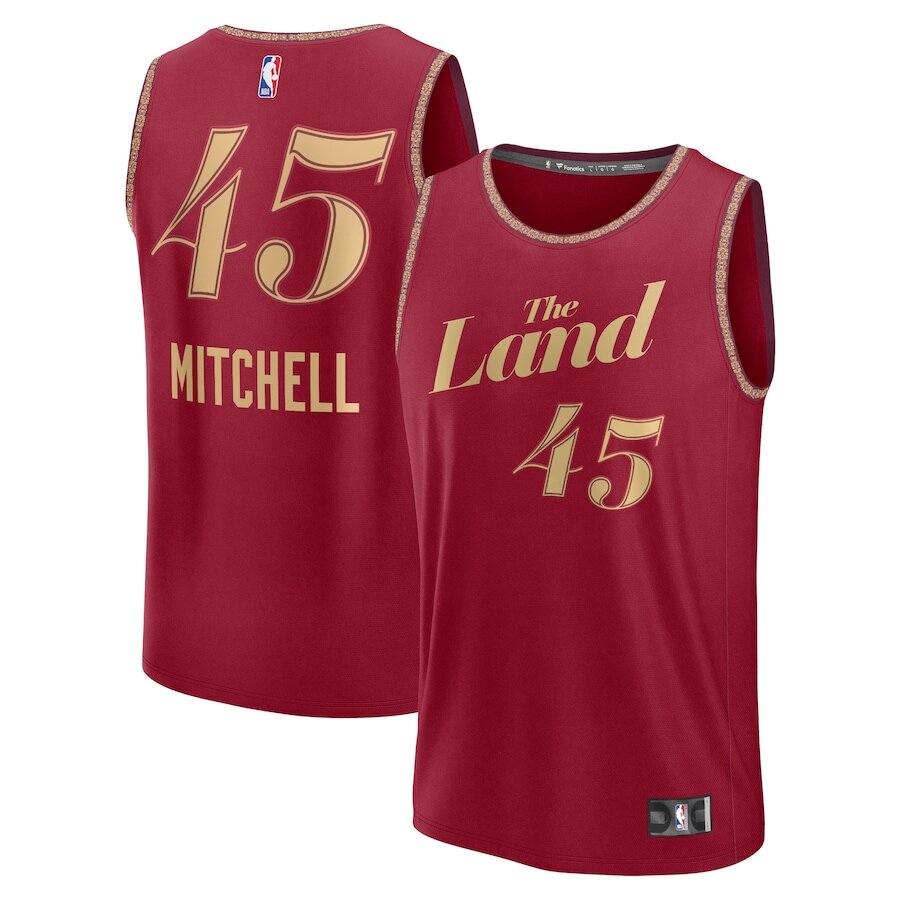 Men's Cleveland Cavaliers Donovan Mitchell Wine Jersey