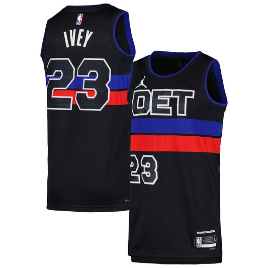 Men's Detroit Pistons Jaden Ivey Black Jersey