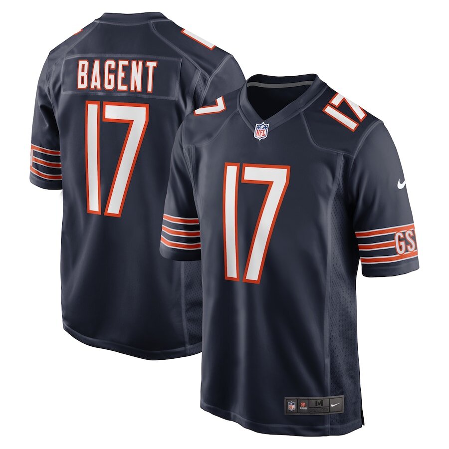 Men's Chicago Bears Tyson Bagent Navy Jersey