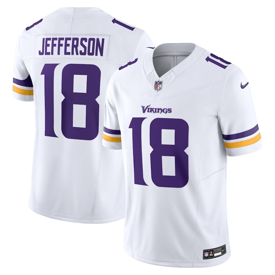 Men’s Minnesota Vikings Justin Jefferson White Jersey