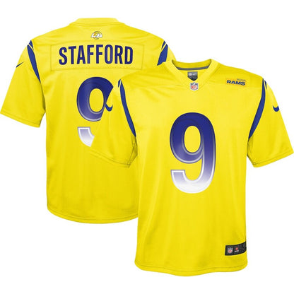 Men's Los Angeles Rams Matthew Stafford Gold Jersey