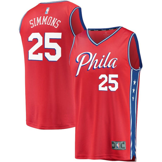 Men's Philadelphia 76ers Ben Simmons Red Jersey