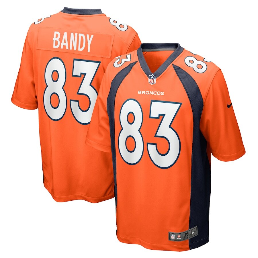 Men's Denver Broncos Michael Bandy Orange Jersey.