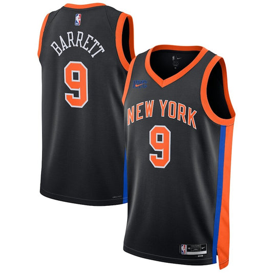 Men's New York Knicks RJ Barrett Black Jersey