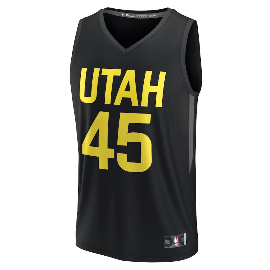 Men's Utah Jazz Donovan Mitchell Black Jersey