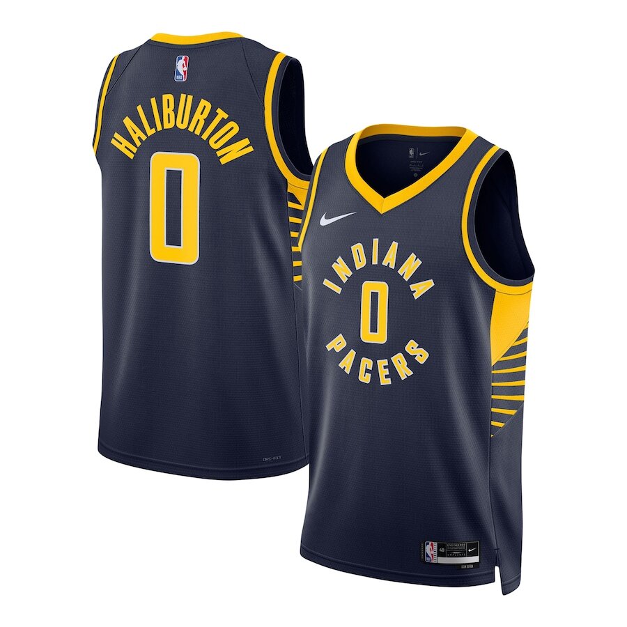 Men's Indiana Pacers Tyrese Haliburton Navy Jersey