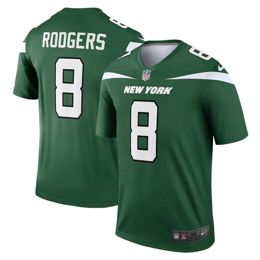 Men's New York Jets Aaron Rodgers Gotham Green Jersey