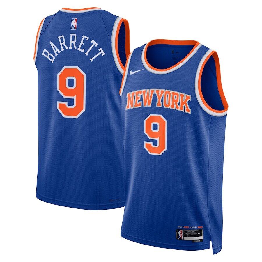 Men's New York Knicks RJ Barrett Blue Jersey