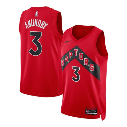 Men's New York Knicks OG Anunoby Red Jersey