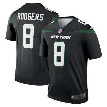 Men's New York Jets Aaron Rodgers Black Jersey