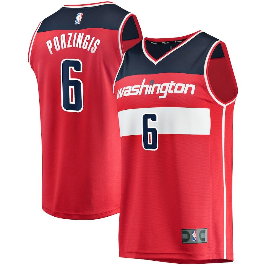 Men's Washington Wizards Kristaps Porzingis Red Jersey