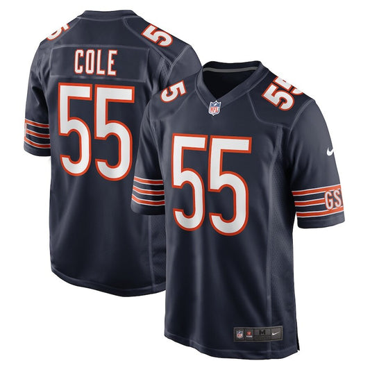 Men's Chicago Bears Dylan Cole Navy Jersey