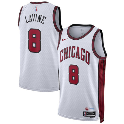 Men's Chicago Bulls Zach LaVine White Jersey