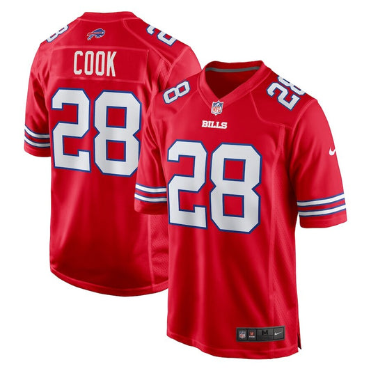 Men's Buffalo Bills James Cook Red Alternate Jersey