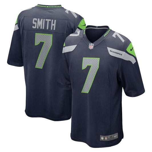 Men's Seattle Seahawks Geno Smith Navy Jersey