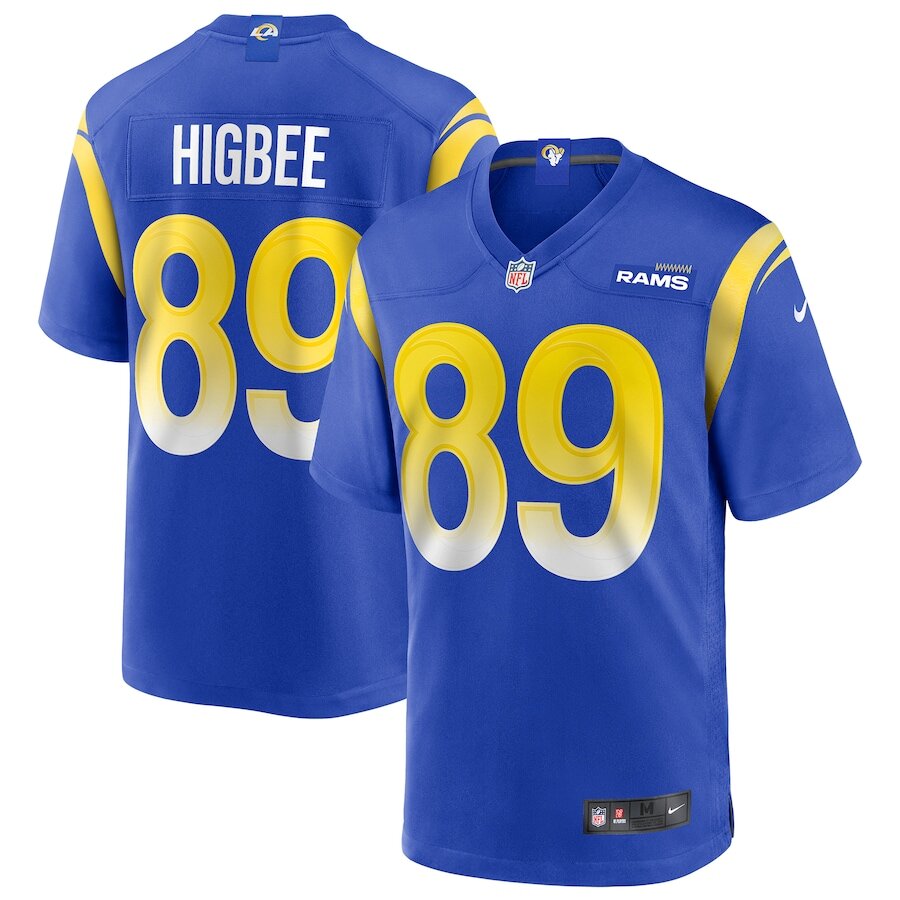 Men's Los Angeles Rams Tyler Higbee Royal Jersey.