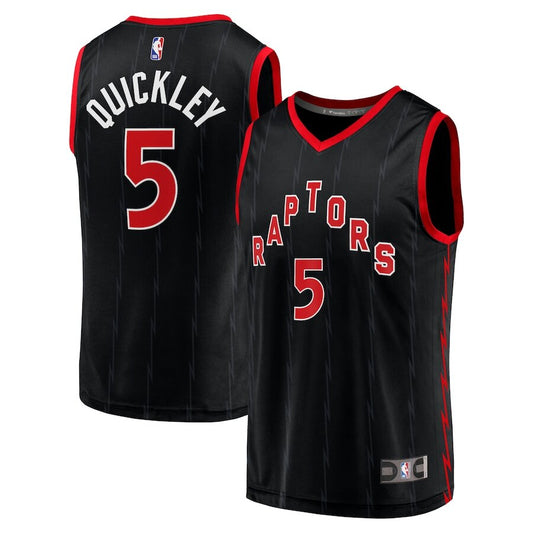 Men's Toronto Raptors Immanuel Quickley Black Jersey