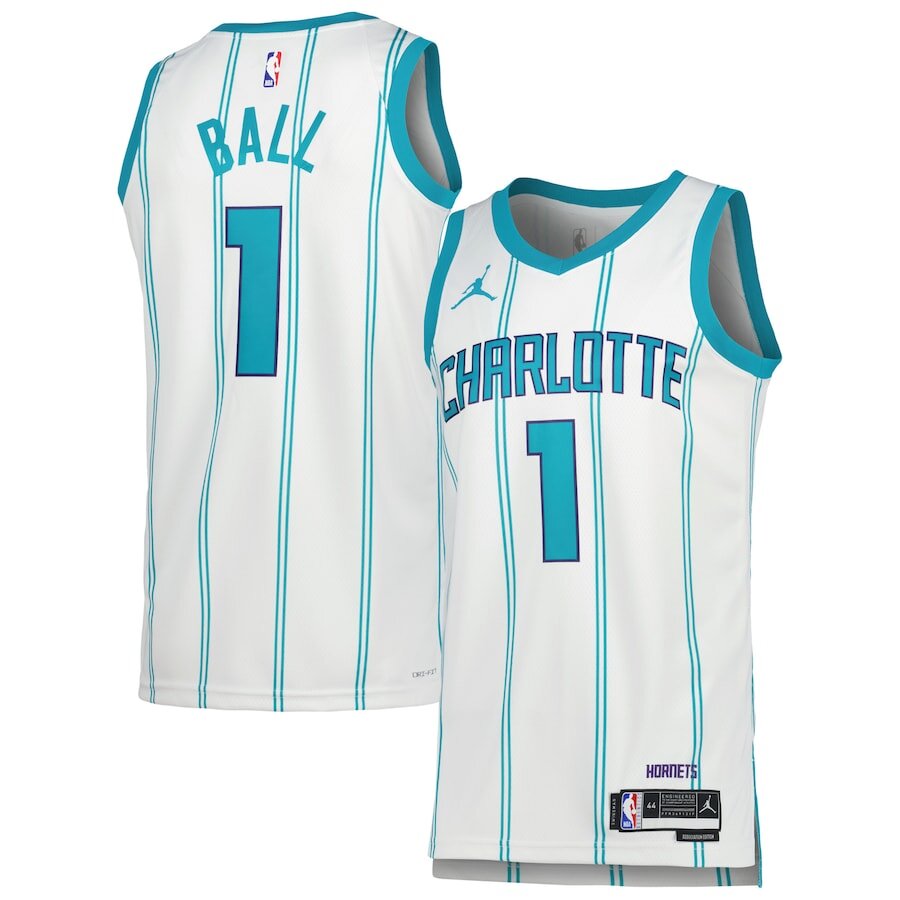 Men's Charlotte Hornets LaMelo Ball White Jersey