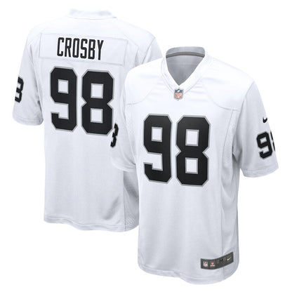 Men's Las Vegas Raiders Maxx Crosby White Jersey