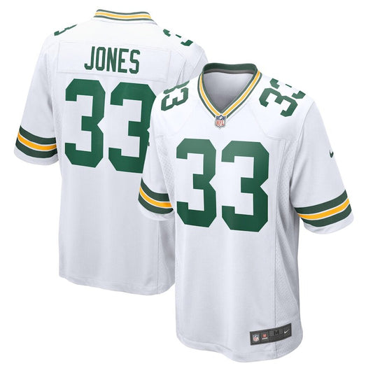 Men's Green Bay Packers Aaron Jones White Jersey