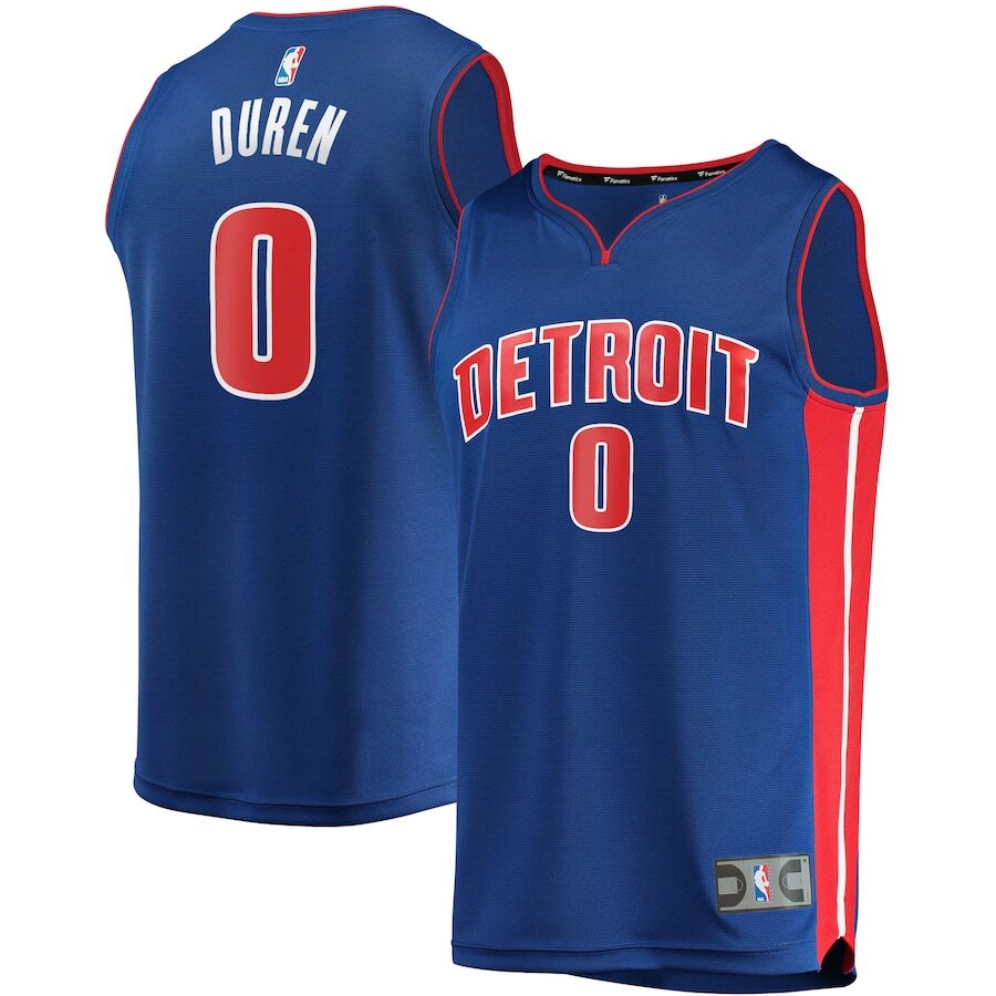 Men's Detroit Pistons Jalen Duren Blue Jersey