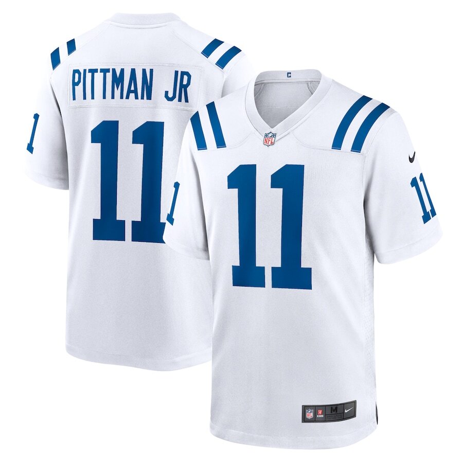 Men's Indianapolis Colts Michael Pittman Jr. White Jersey.