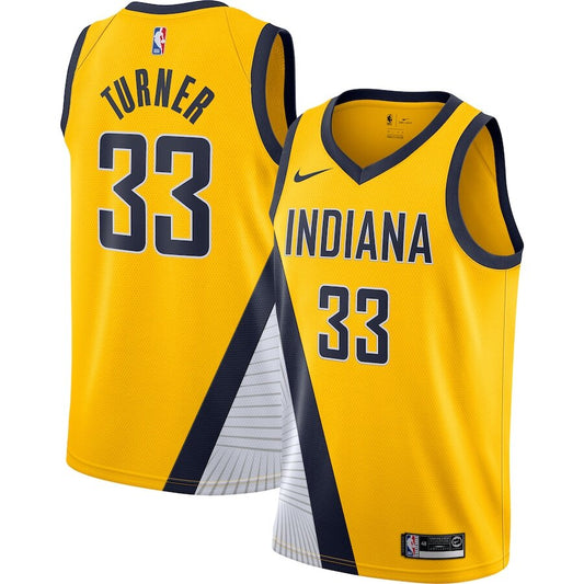 Men's Indiana Pacers Myles Turner Gold Jersey