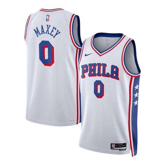 Men's Philadelphia 76ers Tyrese Maxey White Jersey