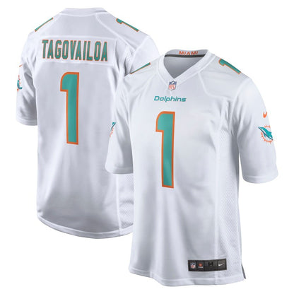 Men's Miami Dolphins Tua Tagovailoa White Jersey