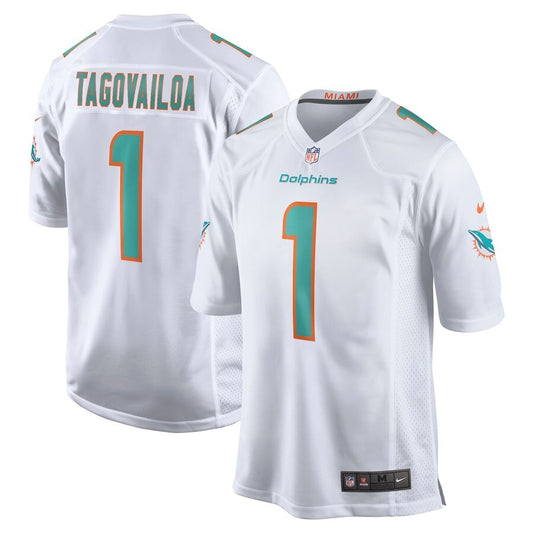 Men's Miami Dolphins Tua Tagovailoa White Jersey