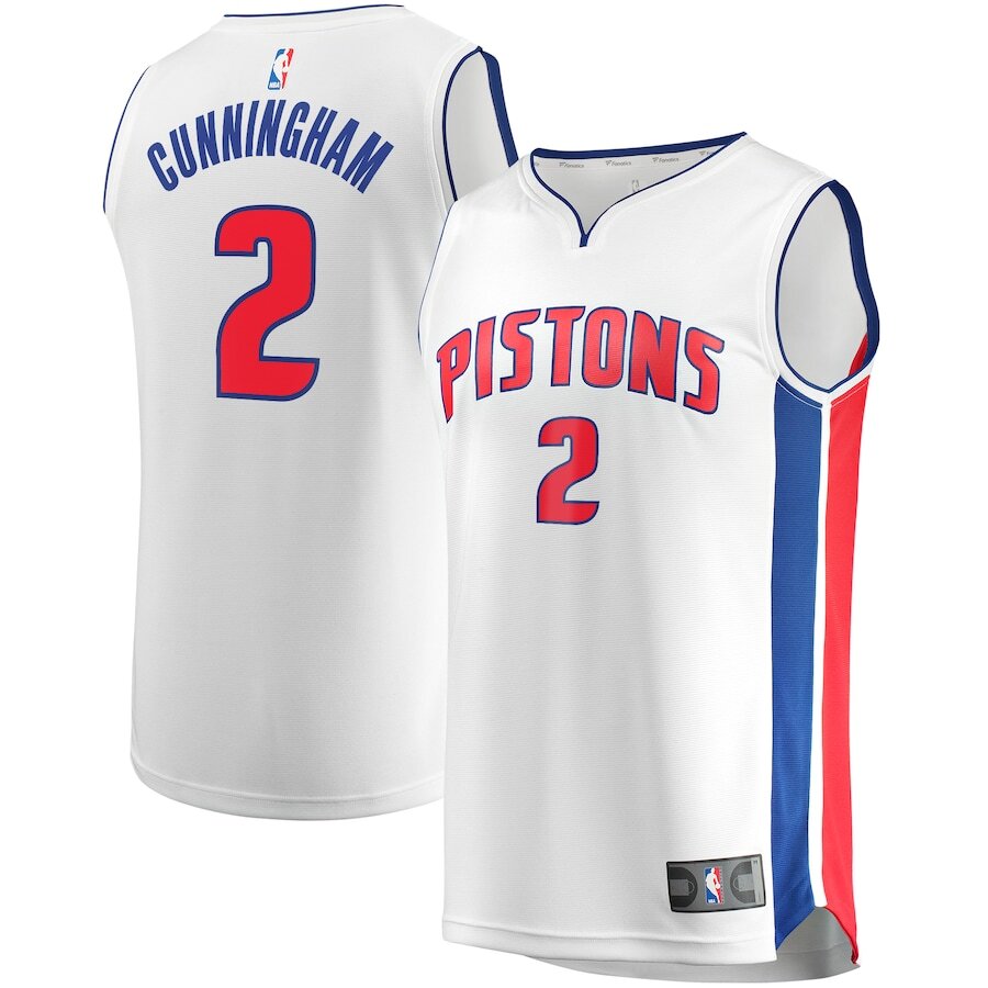 Men's Detroit Pistons Cade Cunningham White Jersey