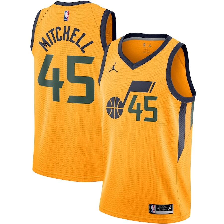 Men's Utah Jazz Donovan Mitchell Gold Jersey