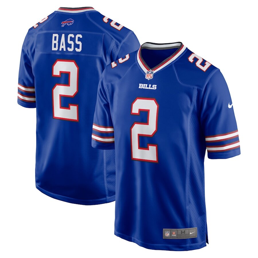 Men's Buffalo Bills Tyler Bass Royal Jersey