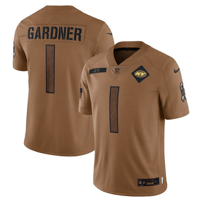 Men's New York Jets Ahmad Sauce Gardner Brown Jersey